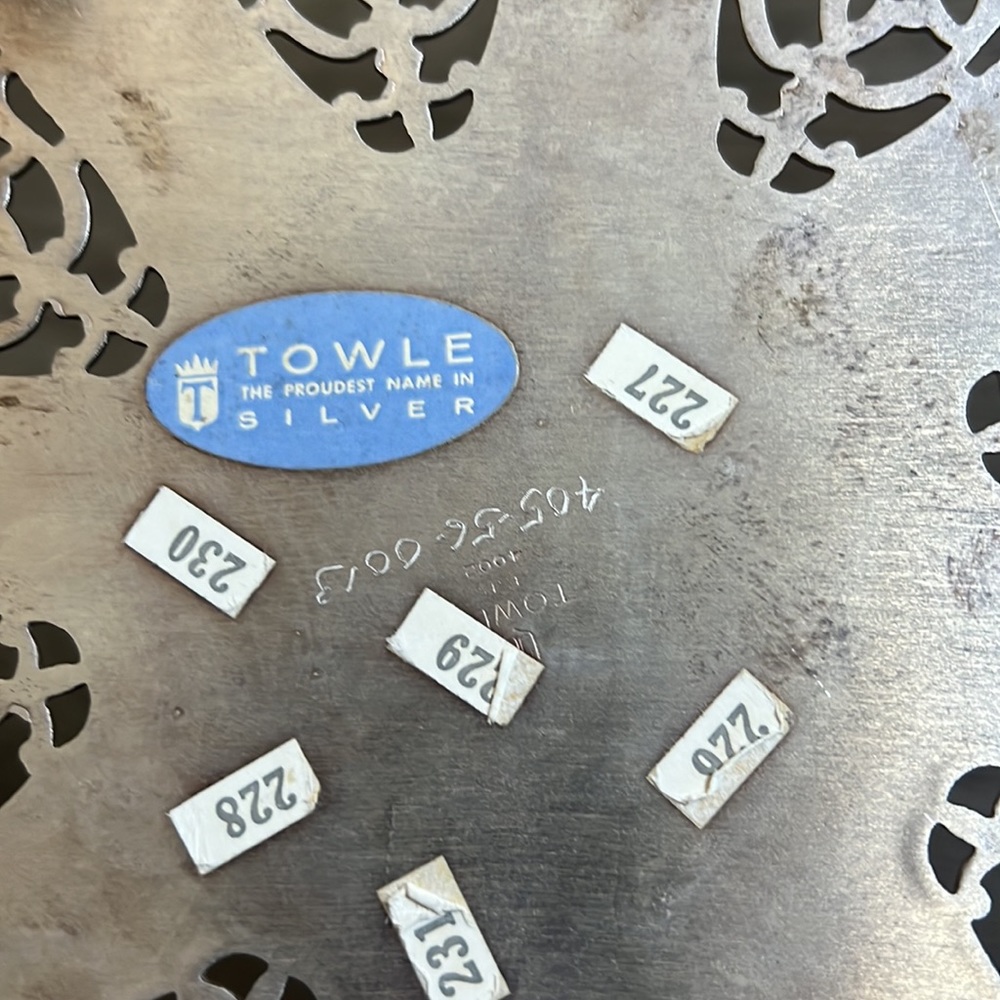 ◼Towle EP 4002 Silver Plate Trivet Riser Engraved Floral Intricate Design - Picture 5 of 5
